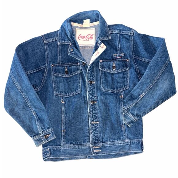 Coca Cola Vintage Trucker Denim Jean Jacket size Medium